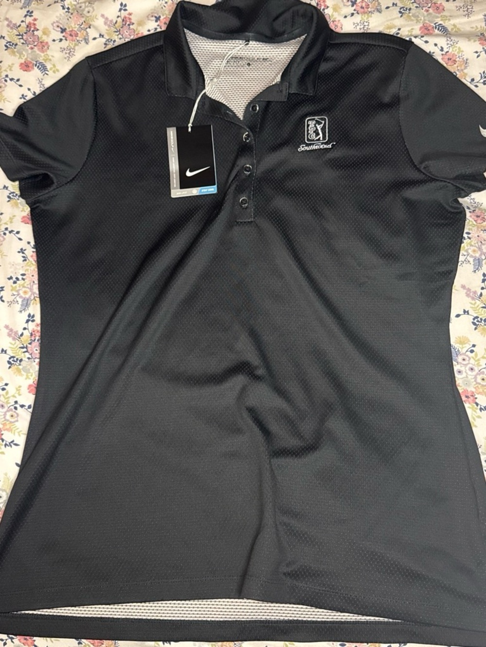 Nike Black PGA Tour Southwind Embroidered Polo